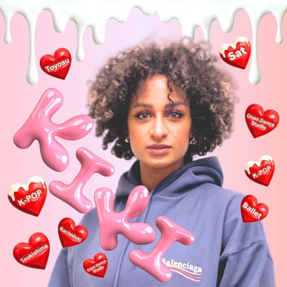 世界で活躍するKiKi先生の勝どきK-POP専門スタジオでのポーズをとったアーティスト写真 中央区勝どき駅徒歩30秒の教室でアイドル特有のしなやかな魅せ方を指導するプロの肖像 晴海フラッグや月島から通う生徒を圧倒的な技術で導くインストラクターの紹介画像